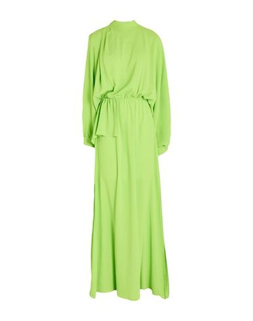 Woman Maxi dress Lime green Size L Polyester