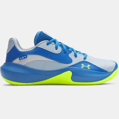 Under Armour Lockdown 7 Low Unisex Basketball Shoes Blue Calm / Blue Atlantis / High Vis Yellow