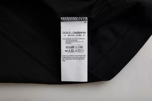 Cotton Round Neck T-Shirt — Black