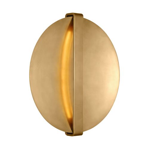 Natural Brass LED Wall Sconce from the Cymbal Collection