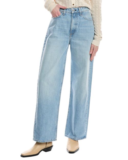 Lori Light Wash Mid-Rise Wide Leg Jean