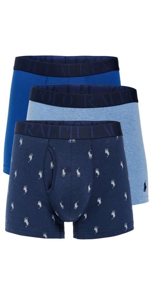 Stretch Classic Fit Trunks 3 Pack Pale Royal/Monroe/Blue