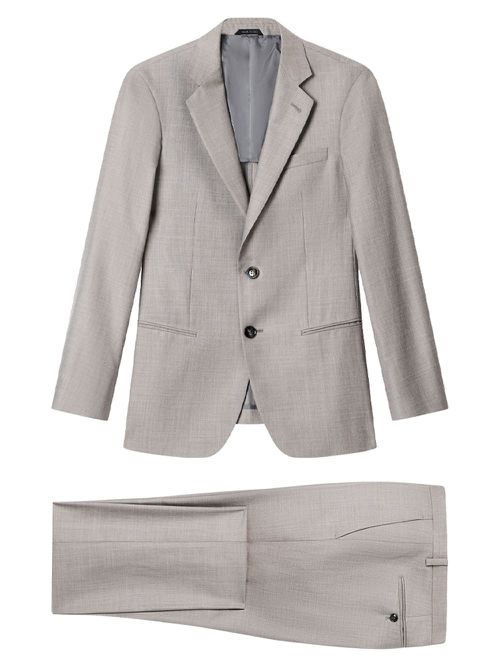Soho Line Single-Breasted Suit In Wool, Silk And Linen