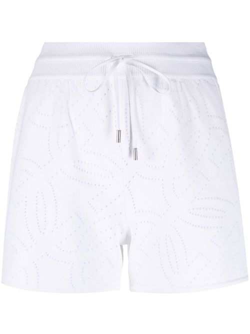 Gancio-perforated shorts - White