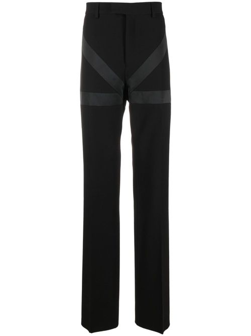 Inlay tailored trousers - Black
