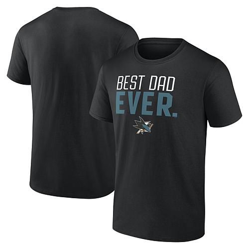 Men's Fanatics Black San Jose Sharks Best Dad Ever T-Shirt - XL