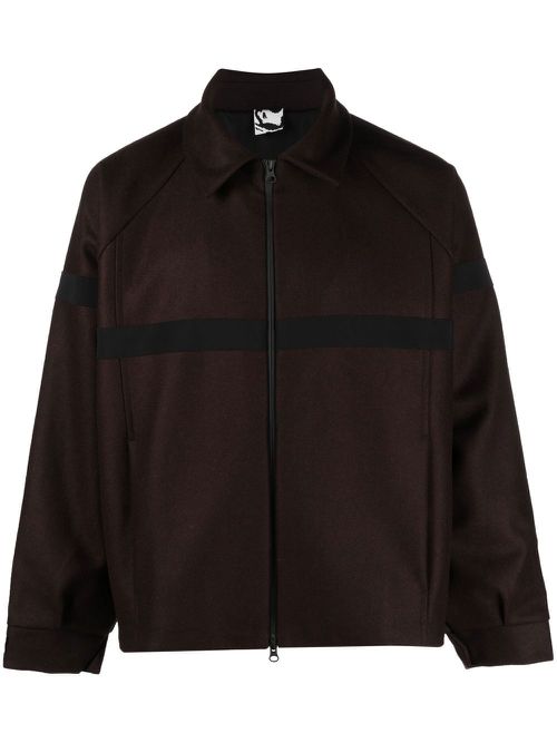 X Salomon zip-up shirt jacket - Brown