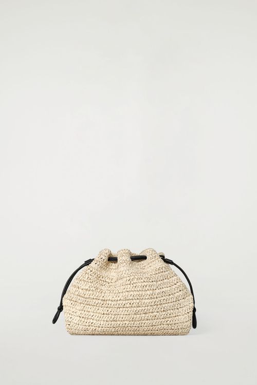 MINI CAVATELLI CLUTCH BAG - STRAW