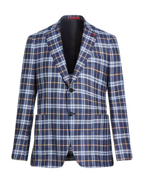 Man Blazer Blue Size 40 Wool, Silk, Linen