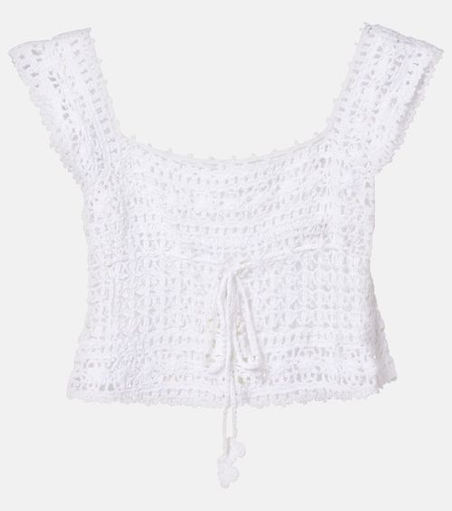 Deauville crochet cotton crop top