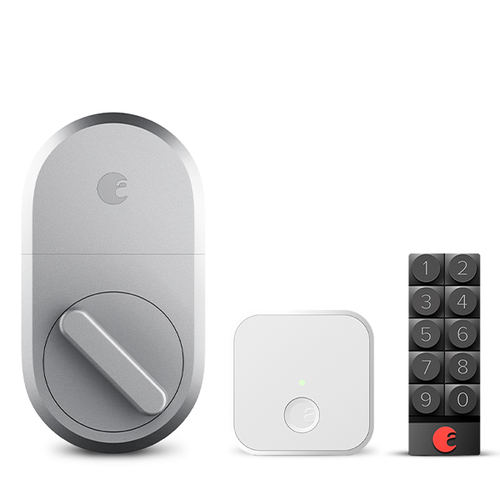 August Smart Lock + Connect + Keypad - Silver