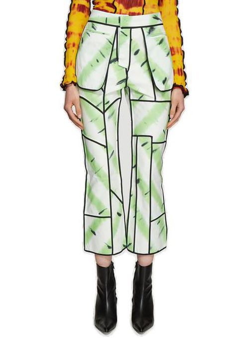 Asai Jungle Fever Hand Hoge Taille Beschilderde Jeans