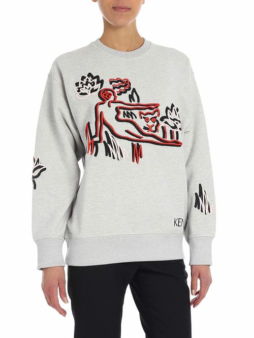 "Comfort Crew Neck" grey sweatshirt