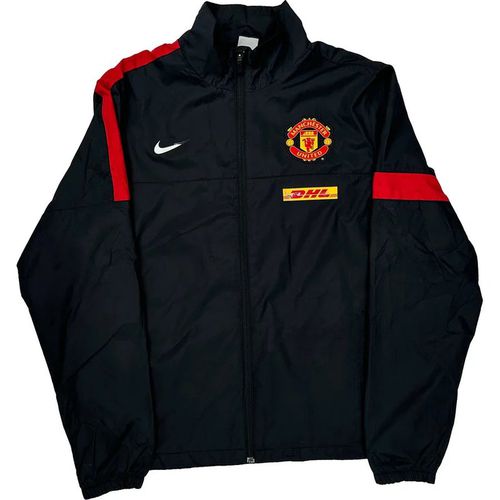 Manchester United Nike Jacket - Large Black Polyester