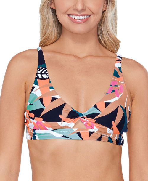 Twist-front Bikini Top In Desert Wild Multi