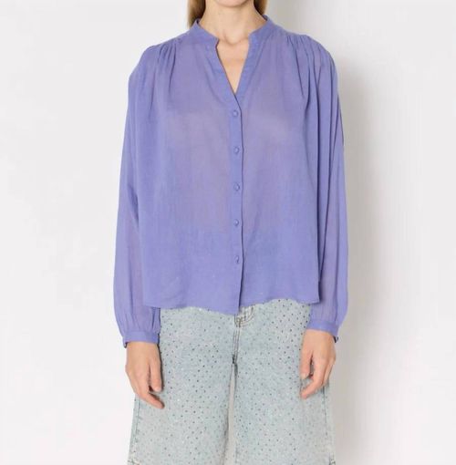 Cassandra Long Sleeve Blouse In Blackberry
