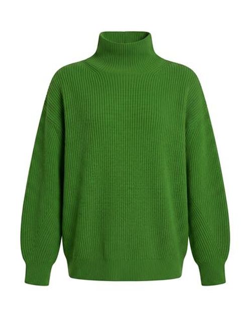 Woman Turtleneck Green Size L Wool, Cashmere