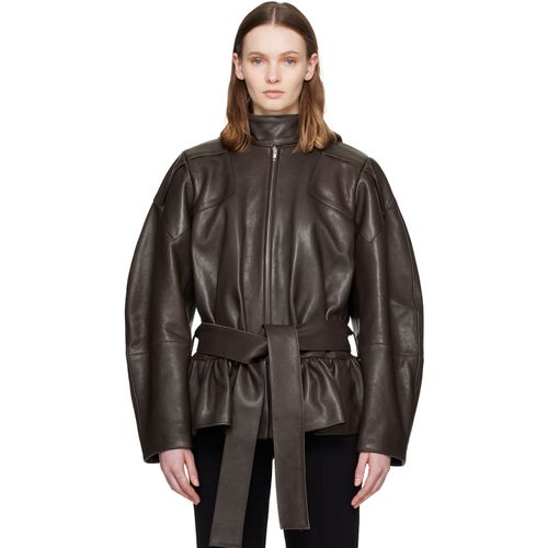 Khaki Julia Leather Jacket
