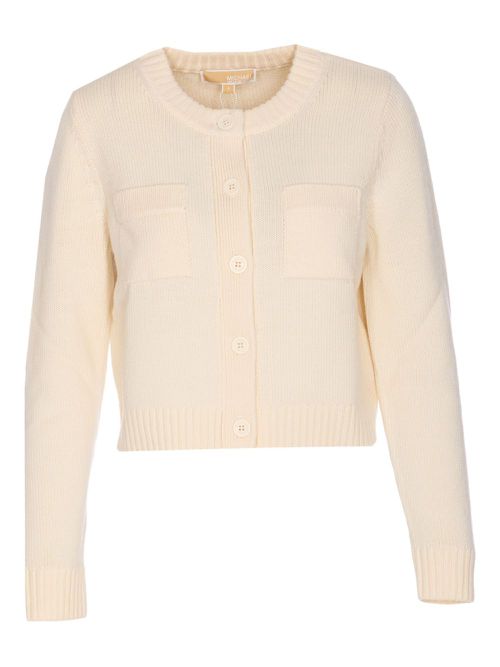 Wool pocket cardigan - Neutrals