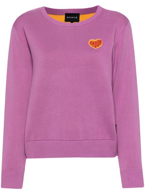 Embroidered jumper - Purple