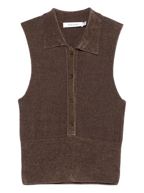 Aya Muse knitted top - Brown