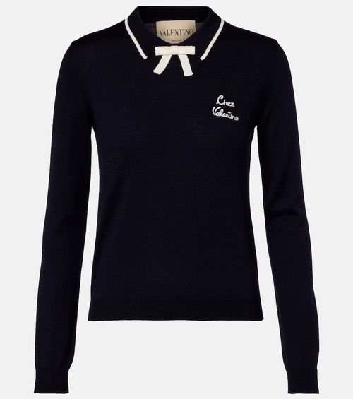 Chez virgin wool polo sweater