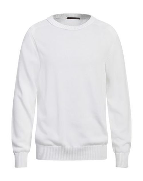 Man Sweater White Size 44 Cotton