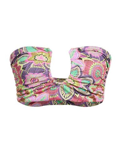 Woman Top Pink Size L Polyester, Elastane, Metallic Polyester, Polyamide