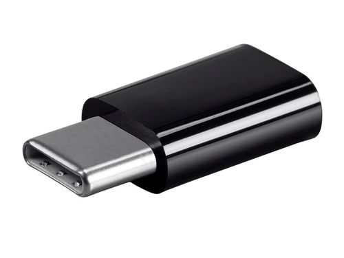 USB-C Male to Micro B Female Adapter, Black