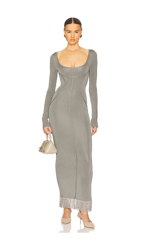 Helsa Claudetta Maxi Dress in Grey - Grey. L also in XS, S