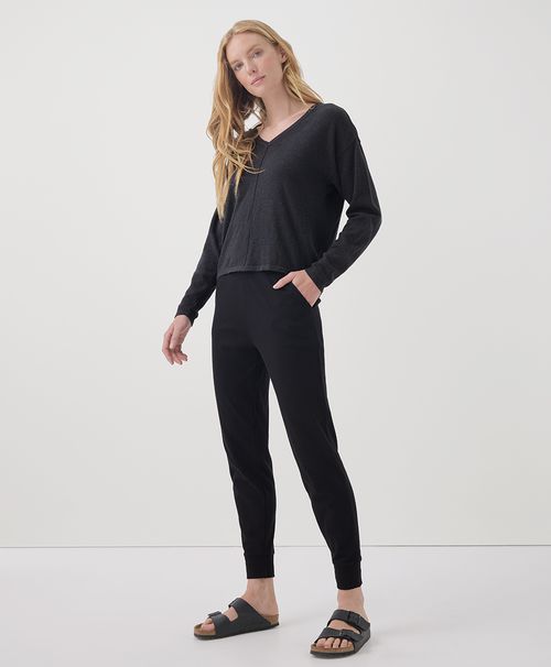 Women's Black Airplane Jogger