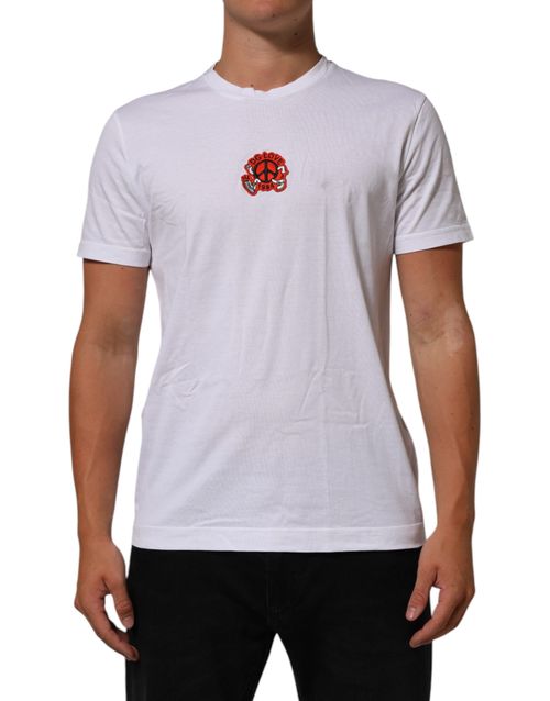 Logo-Embroidered Cotton T-Shirt — White
