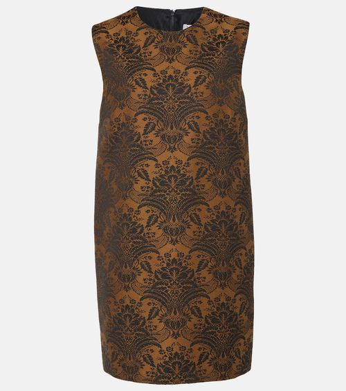 Romania jacquard wool-blend minidress