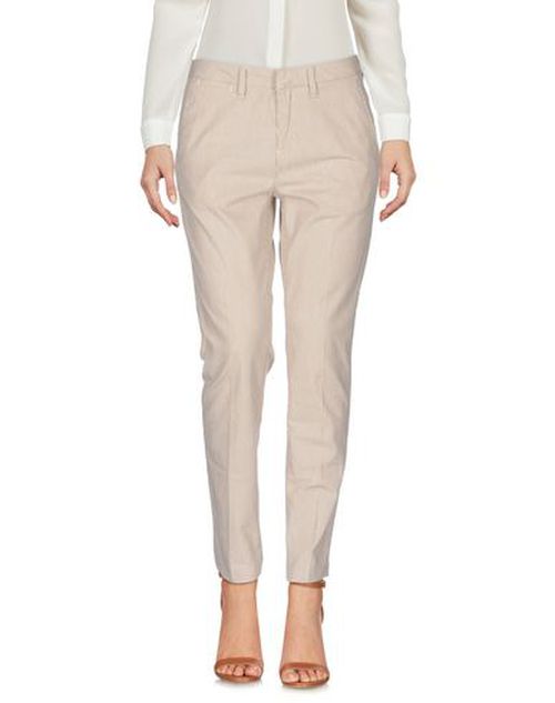Woman Pants Beige Size 27 Cotton, Elastane