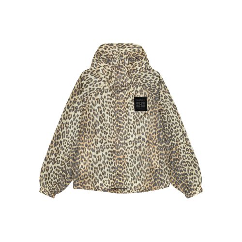 Leopard-print Hooded Jacket