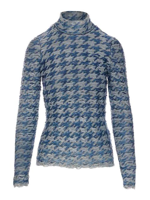Blue Long Sleeves Top