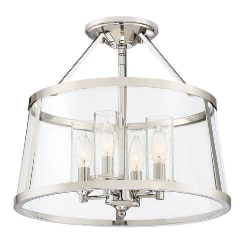 Barlow 4-Light Semi-Flush Mount in Polished Nicke