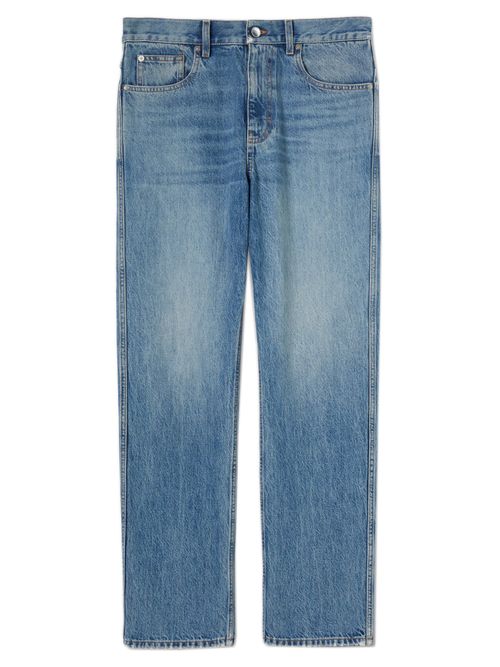 Rosso Ancora Naplak Label Slim Fit Cotton Jeans with Five-Pocket Design