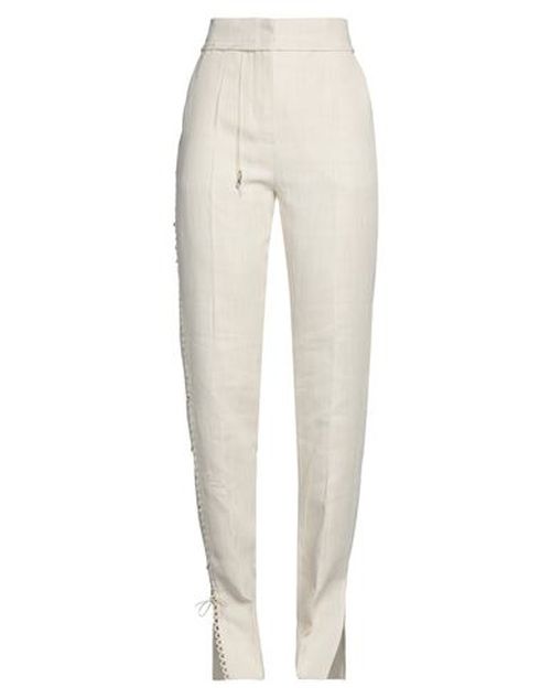 Woman Pants Beige Size 10 Linen, Viscose, Polyester
