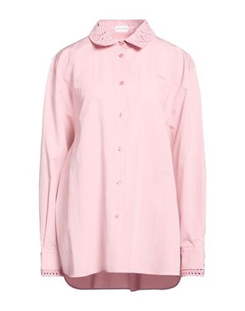 Woman Shirt Pink Size 2 Cotton, Silk