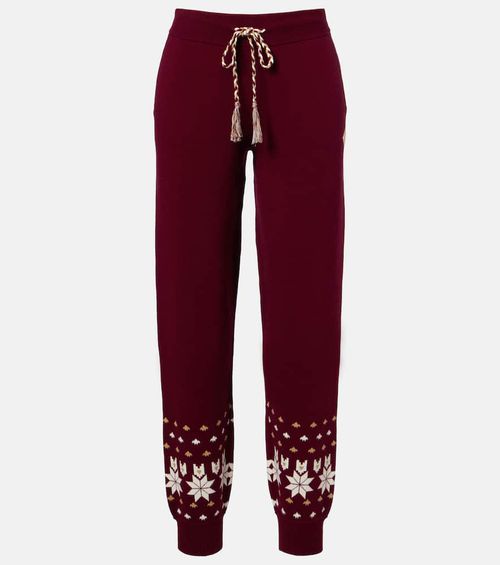 Knitted cotton-blend sweatpants