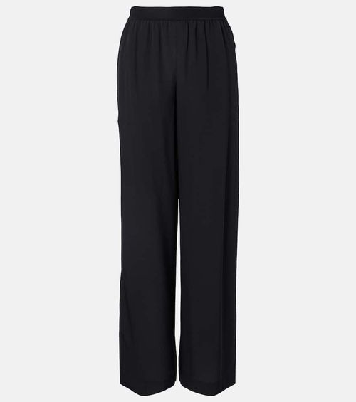 Hulin silk crêpe de soie wide-leg pants