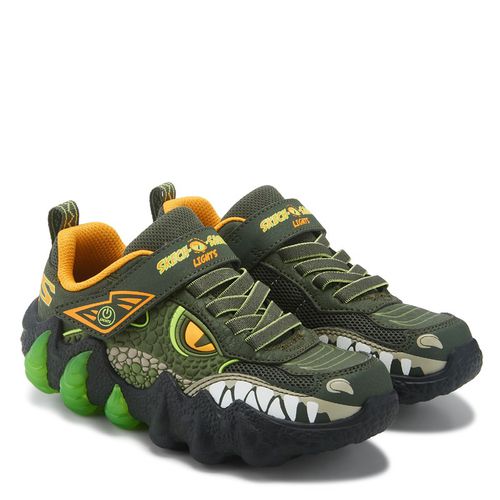 Kids' Skech-O-Saurus 2.0 Light Up Sneaker Little/Big Kid Shoes (Olive Green/Black)