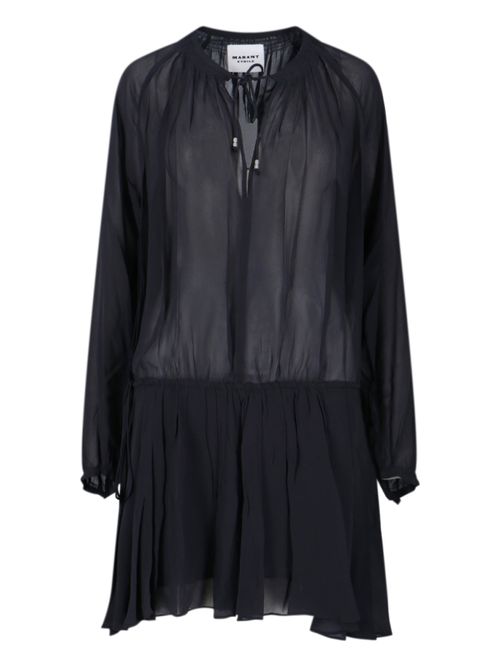 Viscose Midi Dress with Tailored Elegance