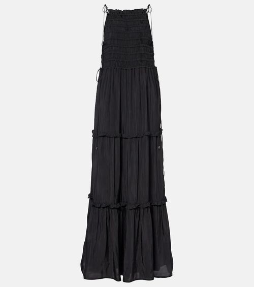 Smocked tiered maxi dress