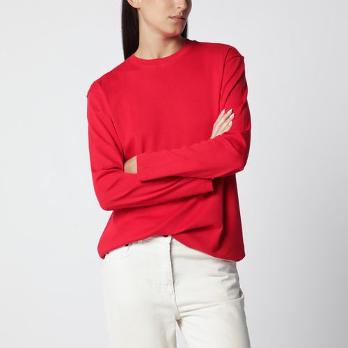Flore Flore Red Maggie Organic Cotton Long-Sleeve Top