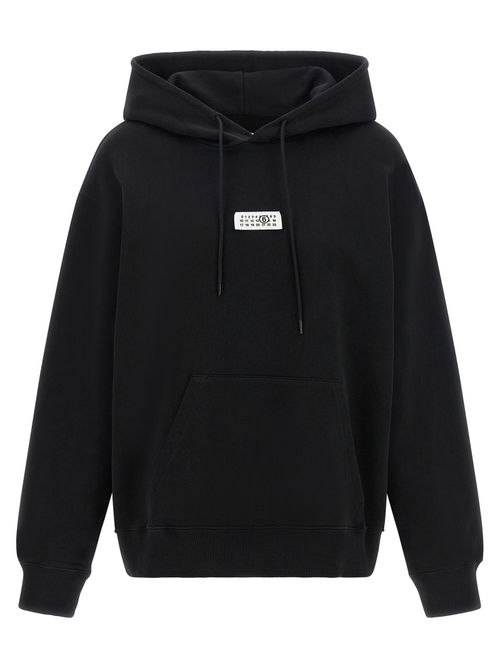 Numeric Signature Patch Hoodie — Black
