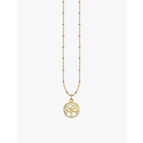 Womens Gold-plated Silver Tree of Love 18ct Yellow Sterling and Zirconia Pendant Necklace 45cm