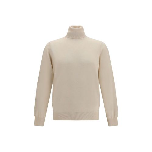 Cashmere Turtleneck Sweater — Beige
