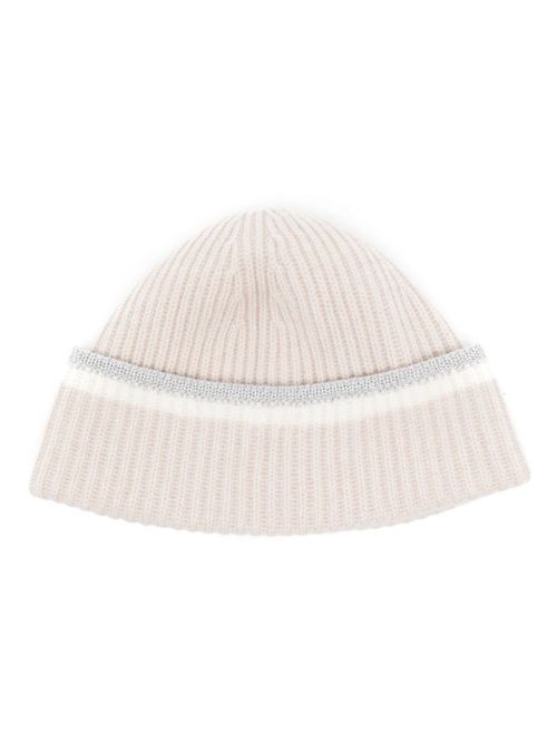 Sparkle trim beanie - Neutrals